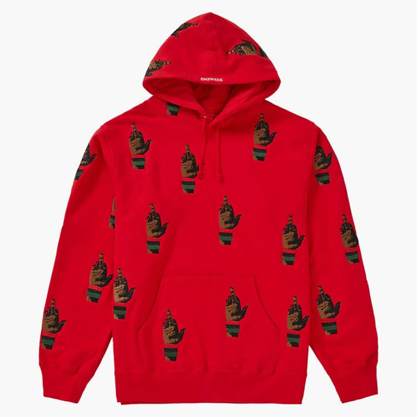 Supreme Dead Prez RBG Embroidered Hooded Sweatshirt Red