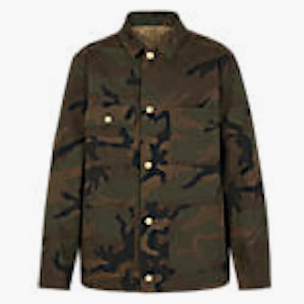 Supreme X Louis Vuitton Jacquard Denim Chore Coat Camo