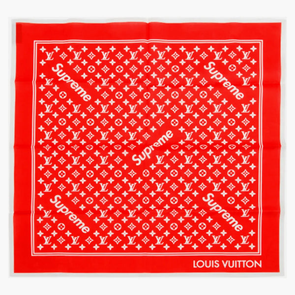 Supreme X Louis Vuitton Monogram Bandana Red