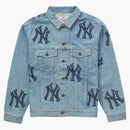 Supreme X New York Yanke's Denim Trucker Jacket Washed Blue