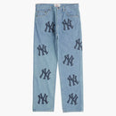 Supreme X New York Yankees Regular Jean Washed Blue
