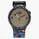 Swatch X Bape Black Camo