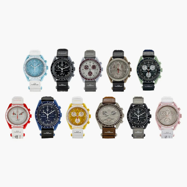 Swatch x Omega Bioceramic Moon Full Collection Set di 11