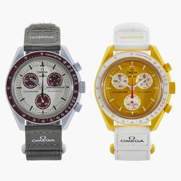 Swatch x Omega Bioceramic Moon Set Plutone e il sole