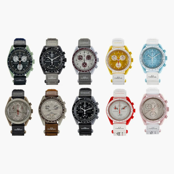 Swatch x Omega Bioceramic Moon Top 10 Set di 10
