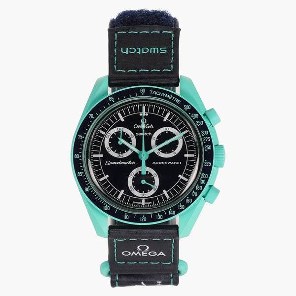 Swatch x Missione Moonswatch bioceramica Omega sulla terra Luci polari SO33L103