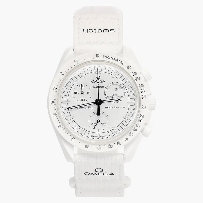 Swatch x Omega Bioceramic Moonswatch Mission to Moonfase Snoopy SO33W700