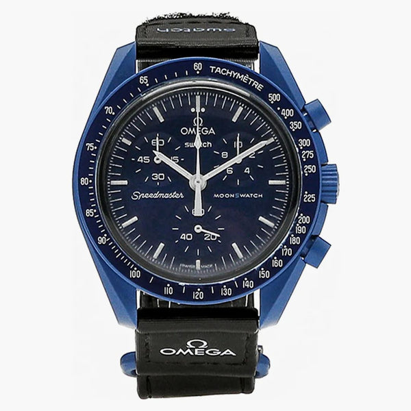 Swatch x Missione Moonswatch bioceramica omega a Neptune SO33N100
