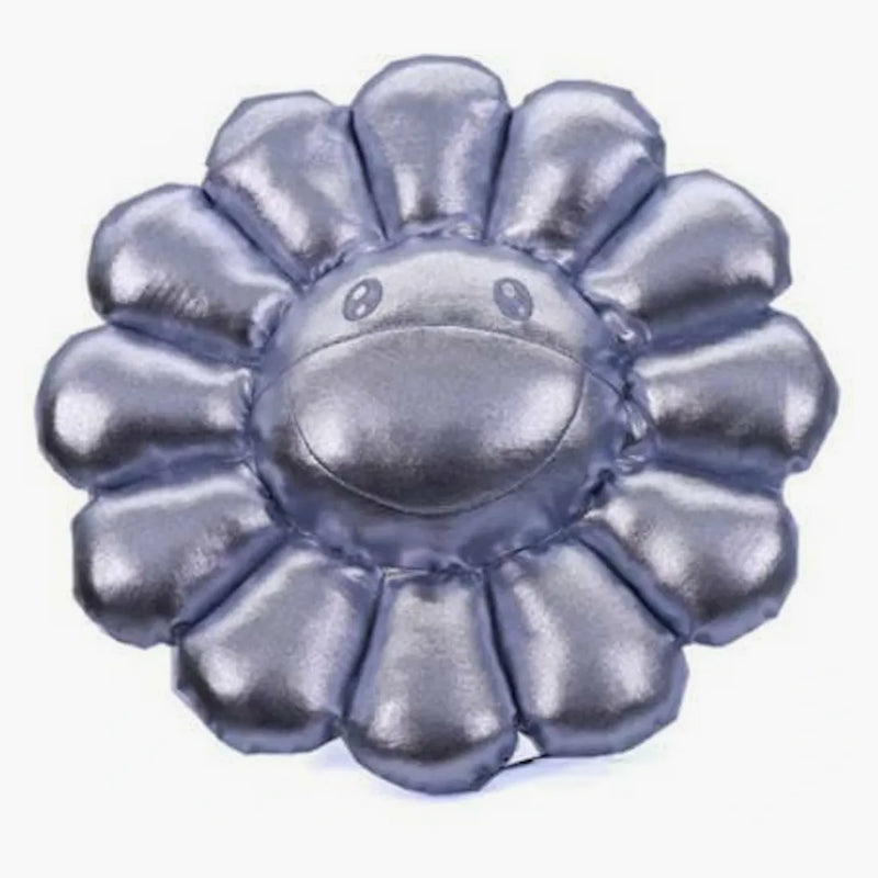 Takashi Murakami Flower Plush 30cm Silver