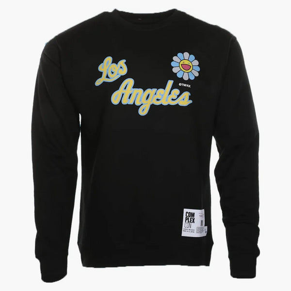 Takashi Murakami Complexcon X La Lakers M&n Crew Sweatshirt Black