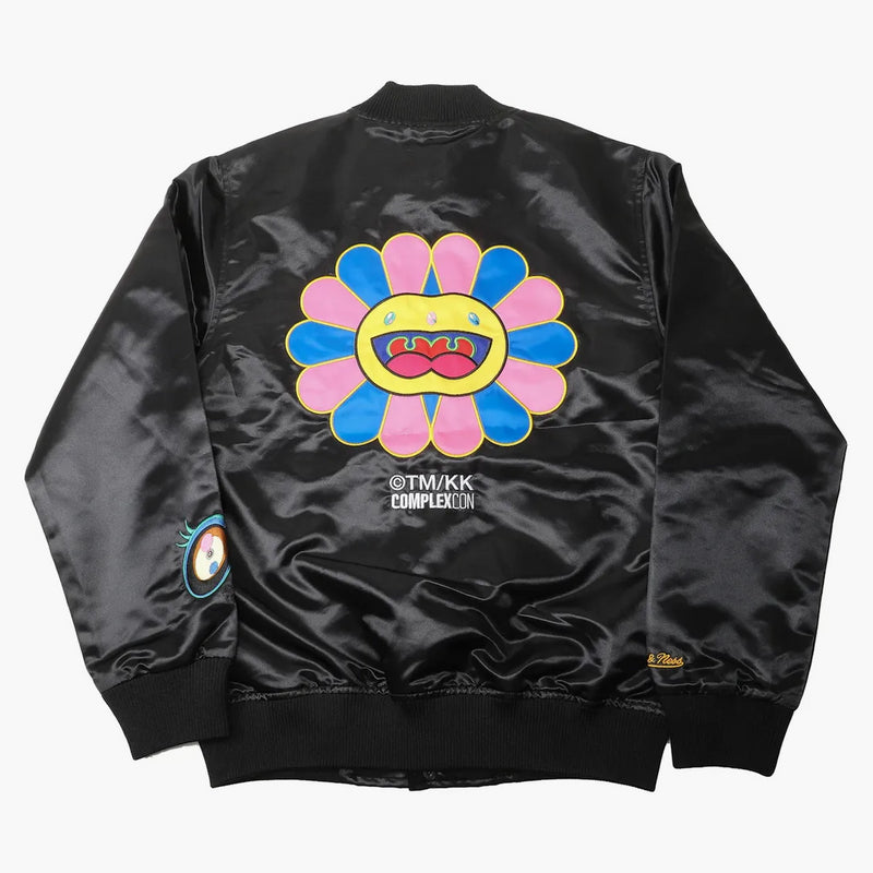 Takashi Murakami Complexcon x La Lakers M&N Satin Jacket Black