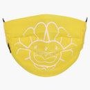 Takashi Murakami Doubleface Flower Face Mask Lemon Yellow/White