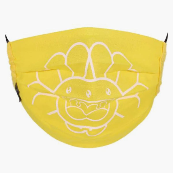 Takashi Murakami Doubleface Flower Face Mask Lemon Yellow/white