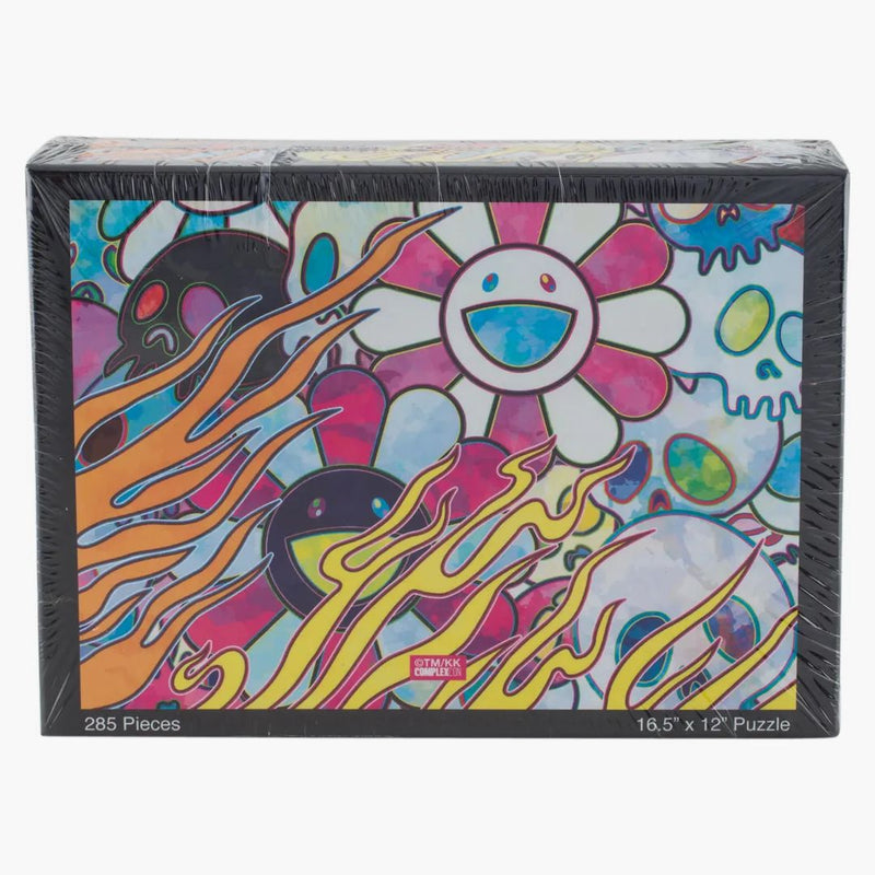 Takashi Murakami Flying Skulls And Flowers Puzzle (285 Pieces)