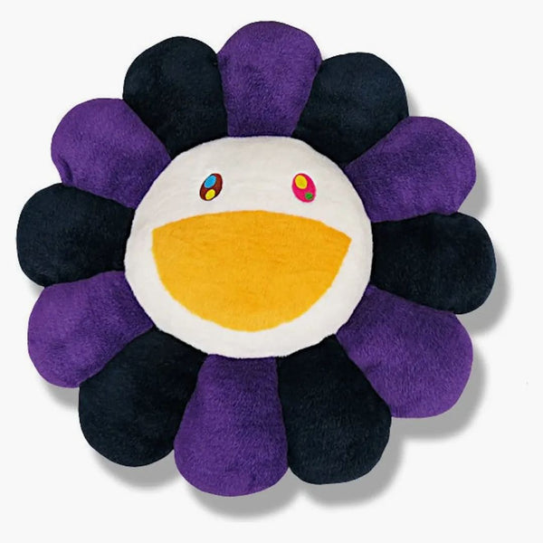 Takashi murakami květinový plyš 30 cm fialová/černá/bílá
