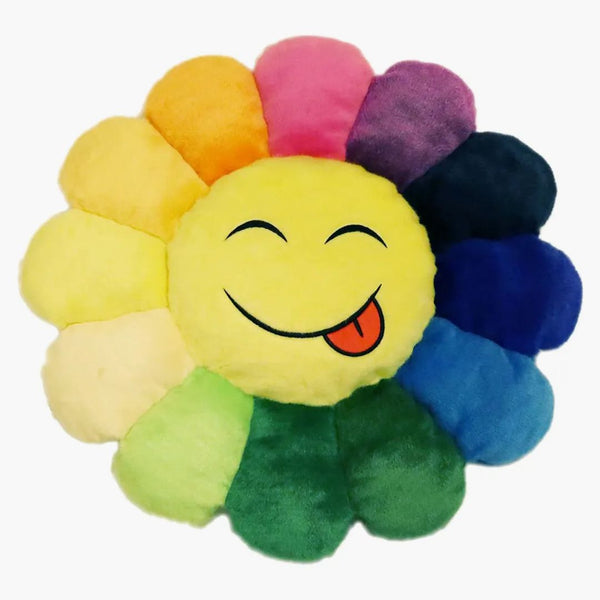 Takashi Murakami Flower Emoji Plush 1 60cm Rainbow/yellow