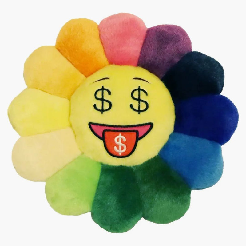 Takashi Murakami Flower Emoji plyšová 2 30 cm duha/žlutá