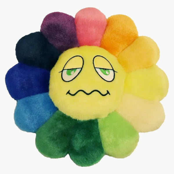 Takashi Murakami Flower Emoji Plush 2 30cm Rainbow/yellow