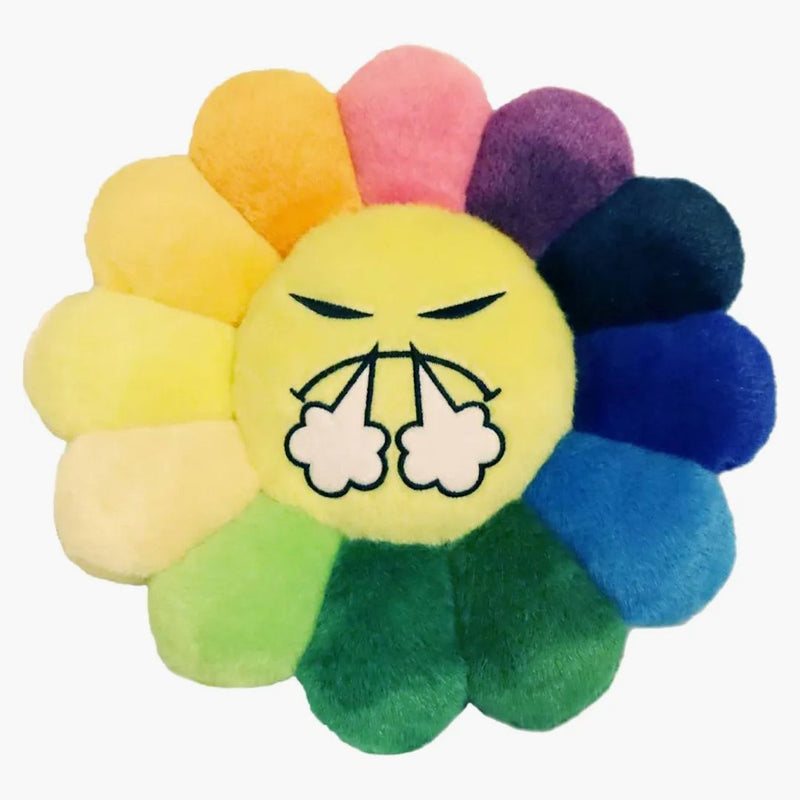 Takashi Murakami Flower emoji plyšový 4 30 cm duha/žlutá