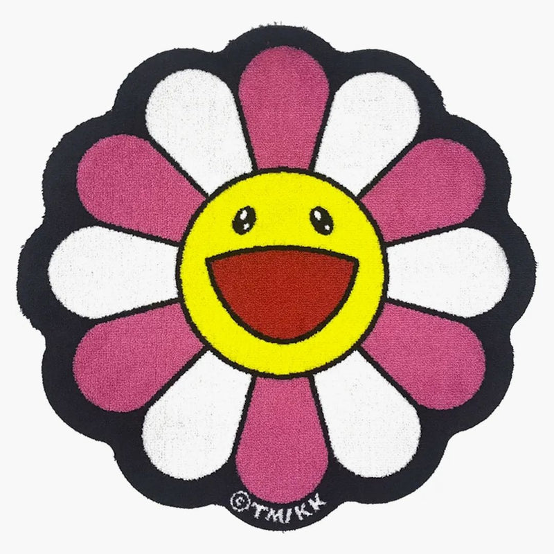 Takashi murakami květinový podlahový koberec růžový/bílý