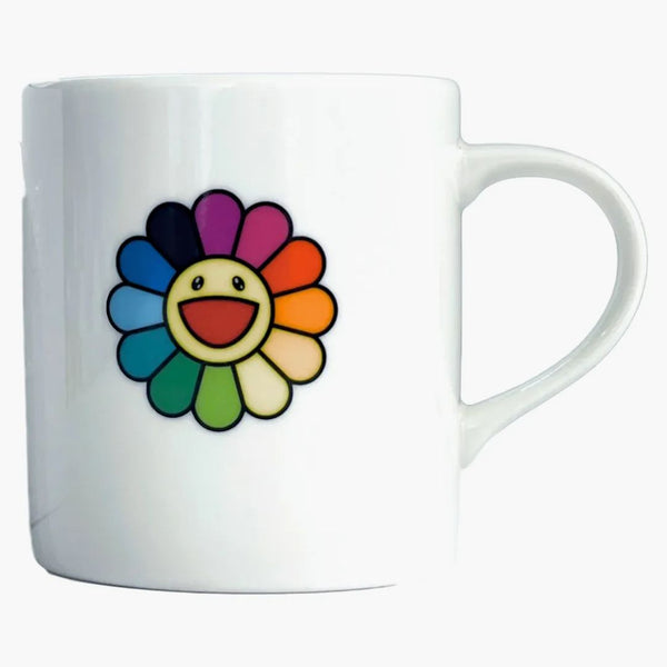 Takashi murakami květinový hrnek bílý