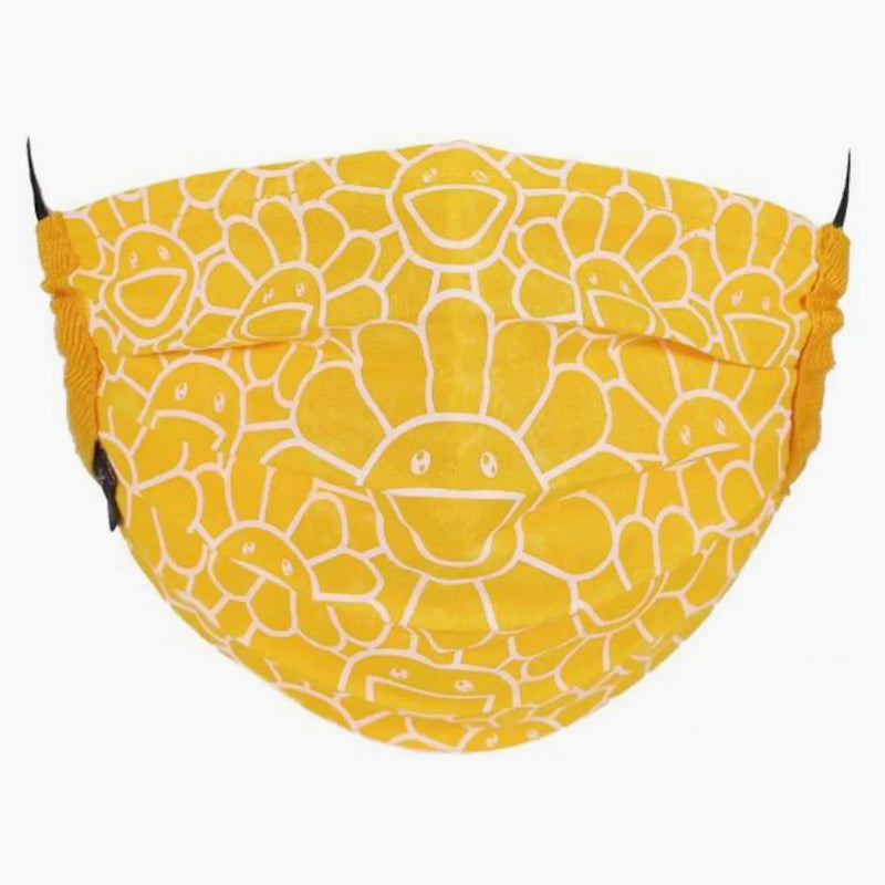 Takashi Murakami Flower Pattern Face Mask Bright Yellow/white