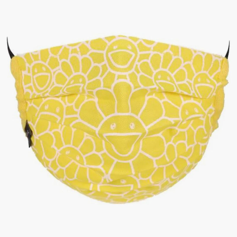Takashi Murakami Flower Pattern Face Mask Lemon Yellow/white