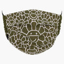 Takashi Murakami Flower Pattern Face Mask Moss Green/White