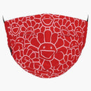 Takashi Murakami Flower Pattern Face Mask Red/White