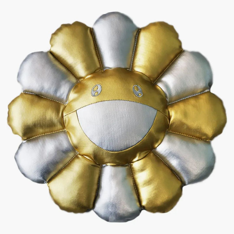Takashi Murakami Flower Plush 30cm Silver/Gold