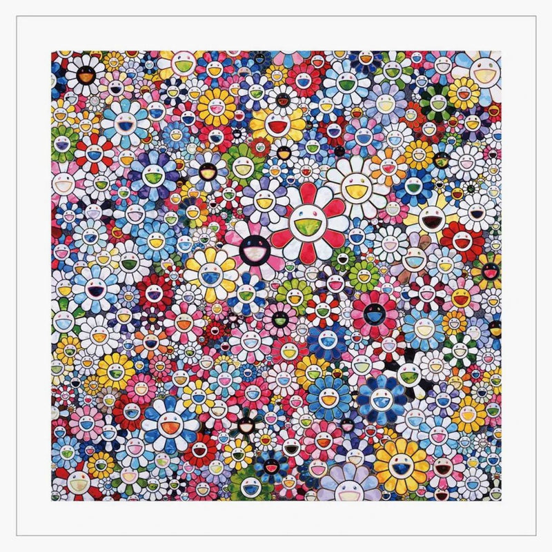 Takashi Murakami Flowers With Smiley Faces Print (Signed, Edition of 100)