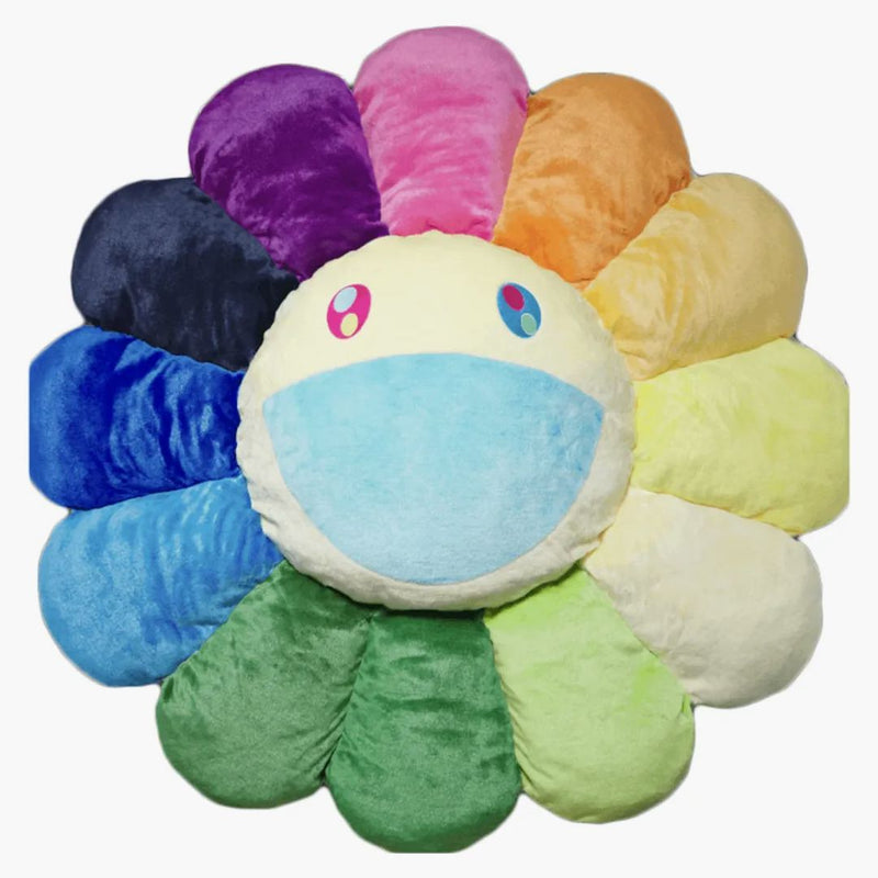 Takashi Murakami KK Flower Plush 1.5m Rainbow/White