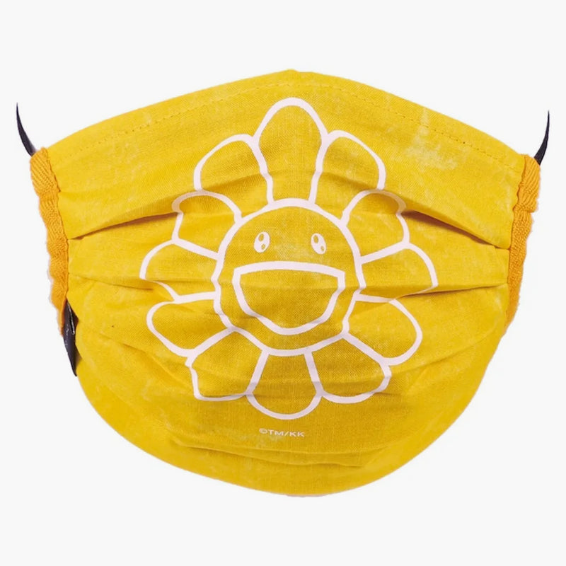 Takashi Murakami Kaikai Kiki Flower Face Mask Bright Yellow/white