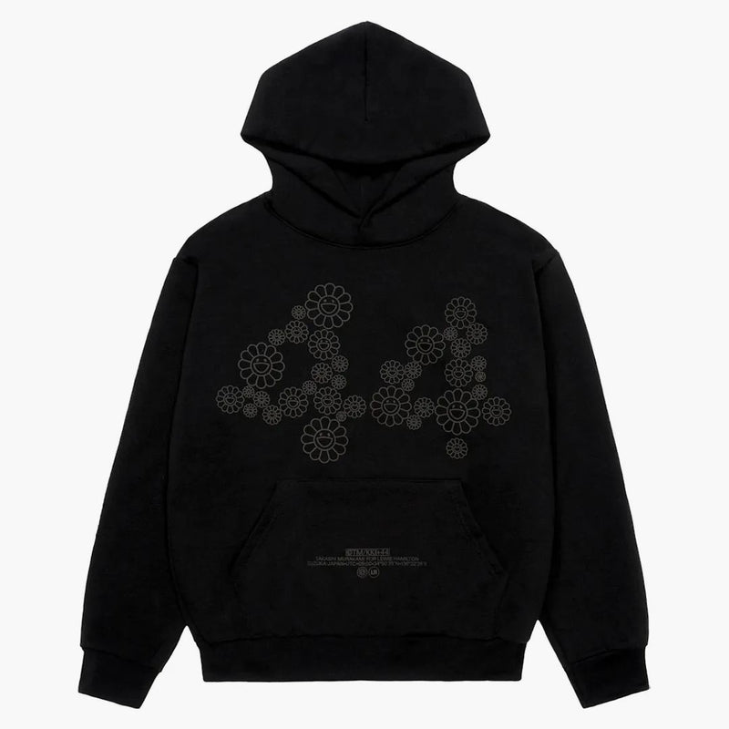Takashi Murakami Lewis Hamilton 44 Blommor hoodie svart