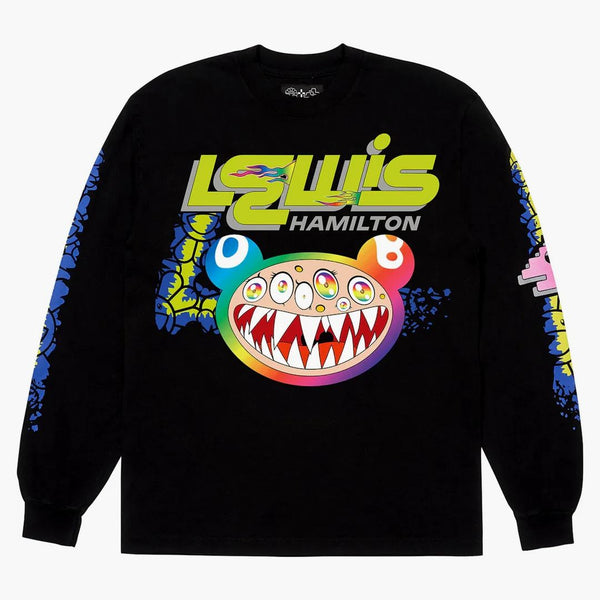 Takashi Murakami Lewis Hamilton Flame Out Longsleeve T-shirt Black