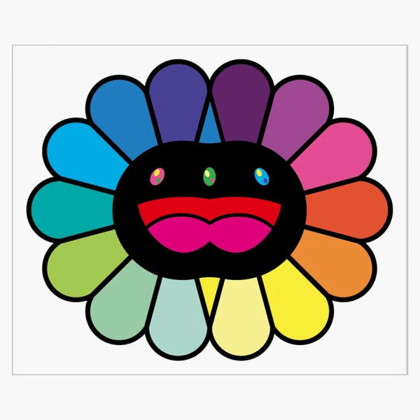 Takashi Murakami Multicolor Double Face: Black Print (firmado, edición de 100)