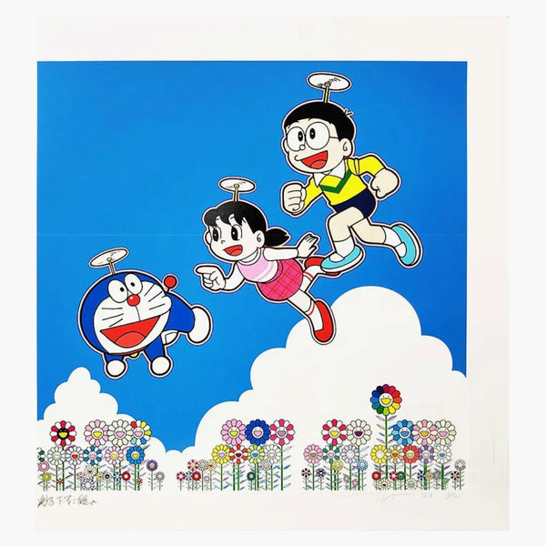 Takashi Murakami Du kan gå var som helst! Sök en blå himmel! Tryck (signerad, utgåva av 100)
