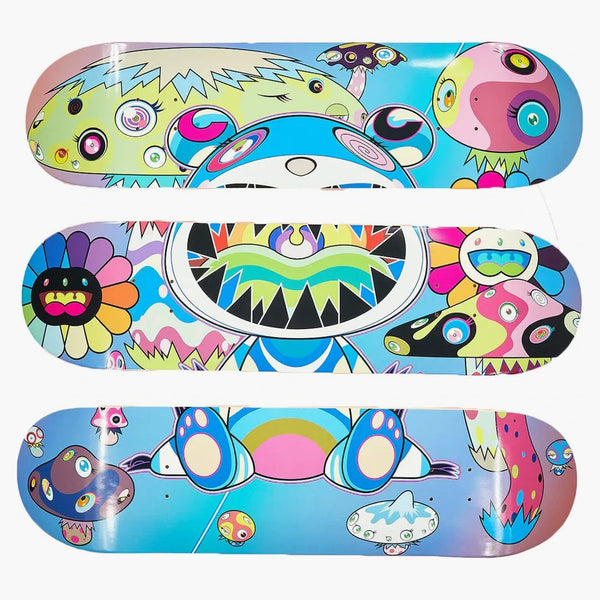 Takashi Murakami X ComplexCon Metina de skateboard mutada (conjunto de 3) multicolor