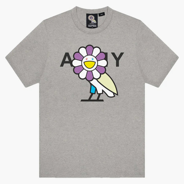 Takashi Murakami X Ovo Surplus Flower Owl Tee Heather Grey