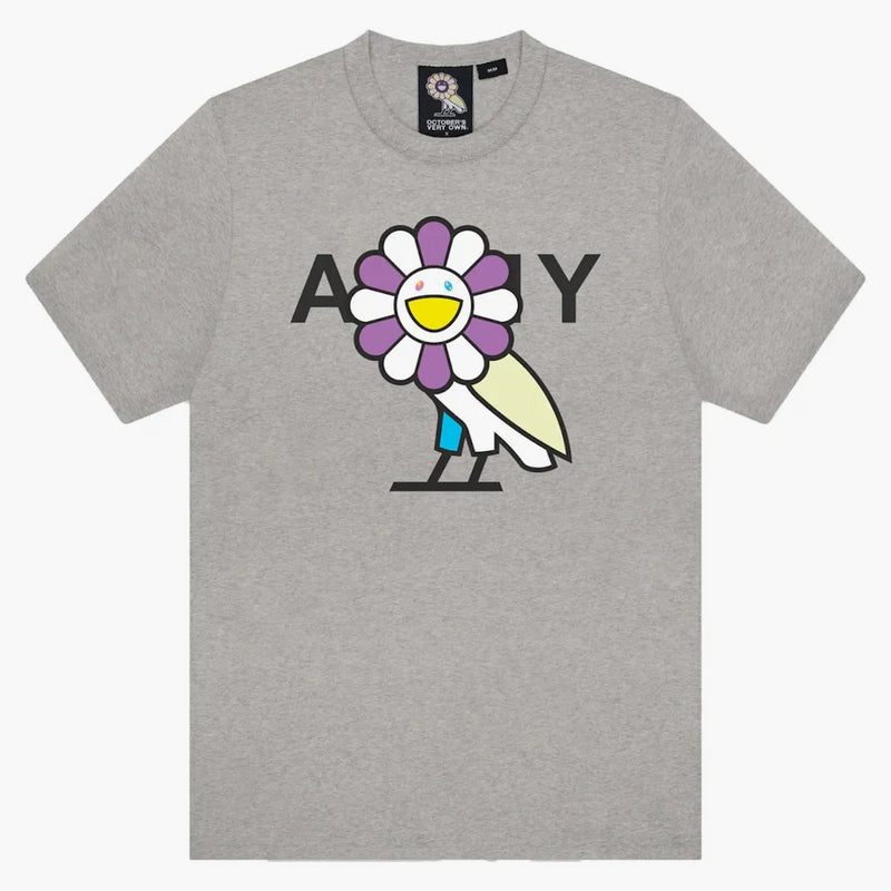 Takashi Murakami X Ovo Surplus Flower Owl Tee Heather Grey