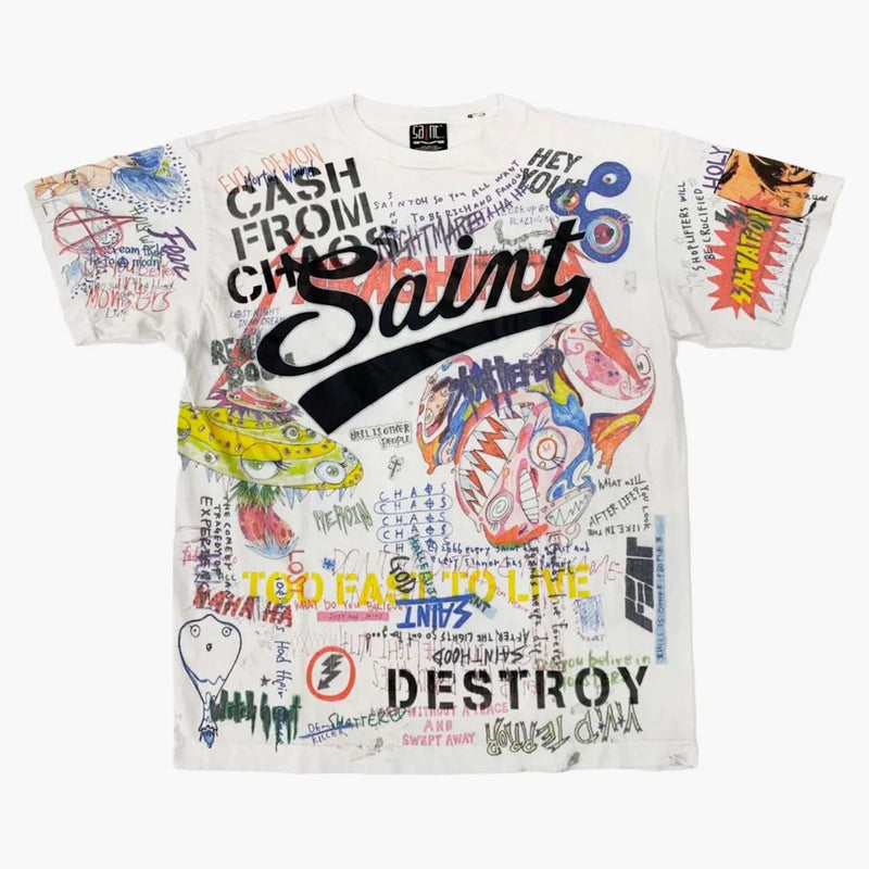 Takashi Murakami x Saint M × Fo Graphic Tee White
