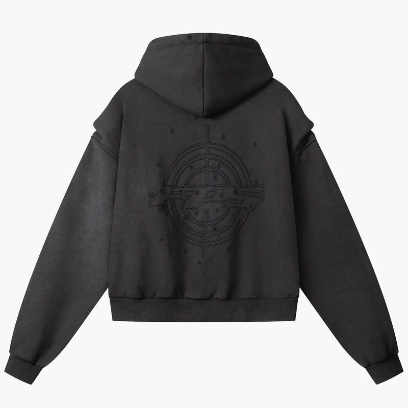 Fantasy projects Destroyed Target Zip Hoodie