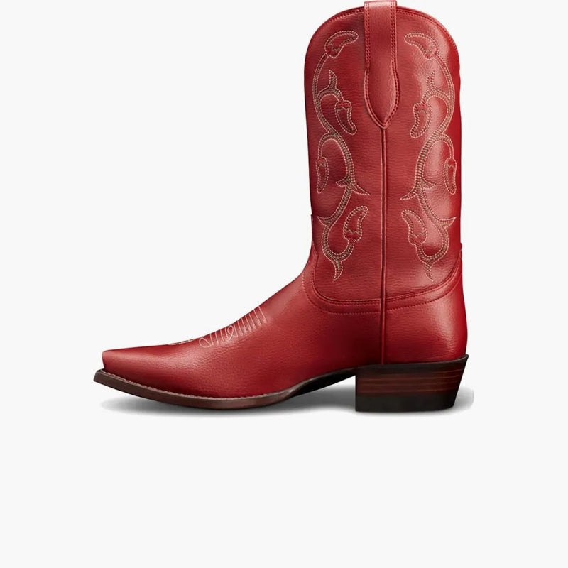 Tecovas Booth Boot Chili's Booth Red Vinyl