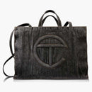 Telfar Large Denim Shopping Bag Black