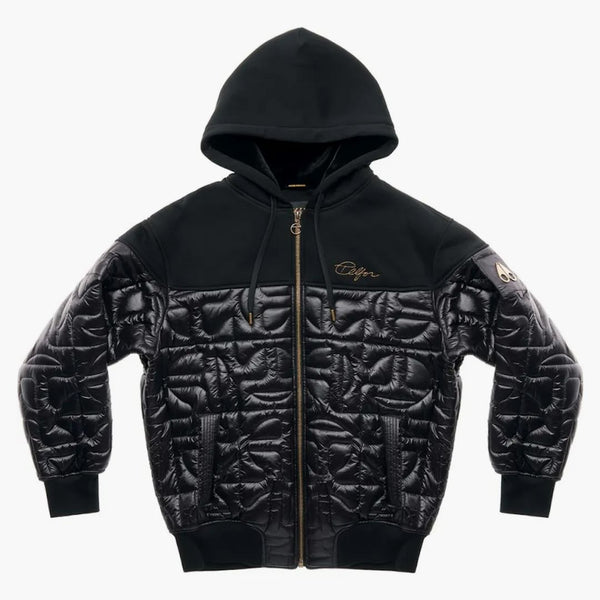 Telfar Moose Knuckles X Telfar Quilted Hoodie Black
