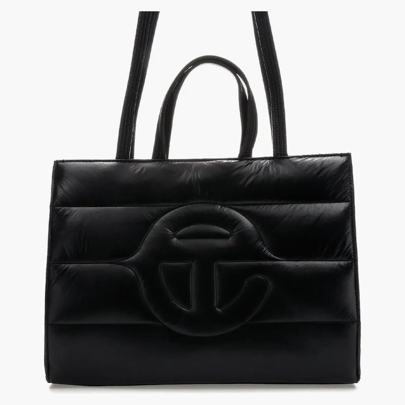 Telfar X Moose Knuckles Puff Shopper Tote Medium Black
