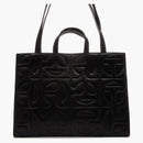 Telfar X Moose Knuckles Leather Quilted Shopper Tote Large Black