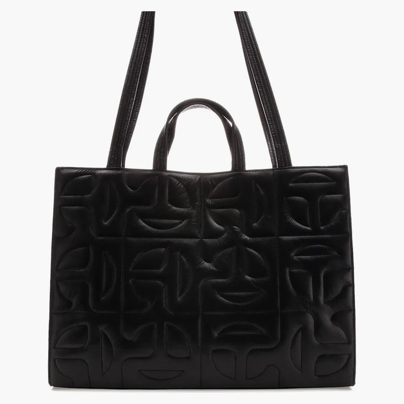 Telfar X Moose Knuckles Quilted Nylon Shopper Tote Large Black