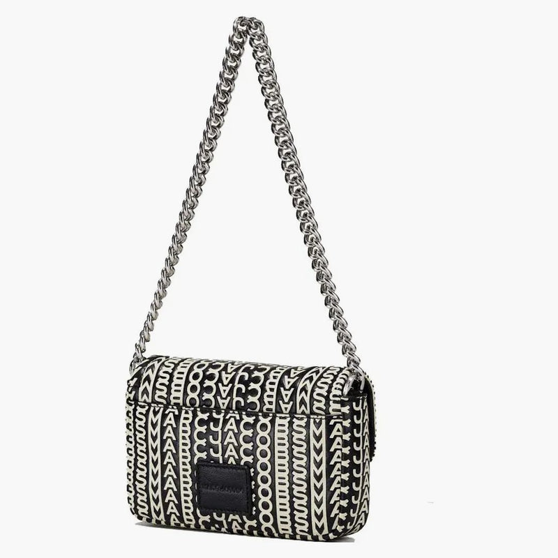 Marc jacobs il monogramma in pelle j marc mini spallo spalla nero/bianco