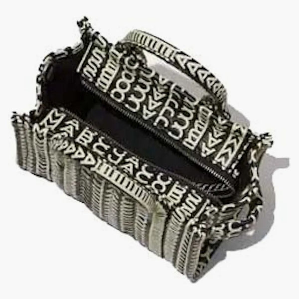 Marc Jacobs Monogram Leather Micro Dead Black/White